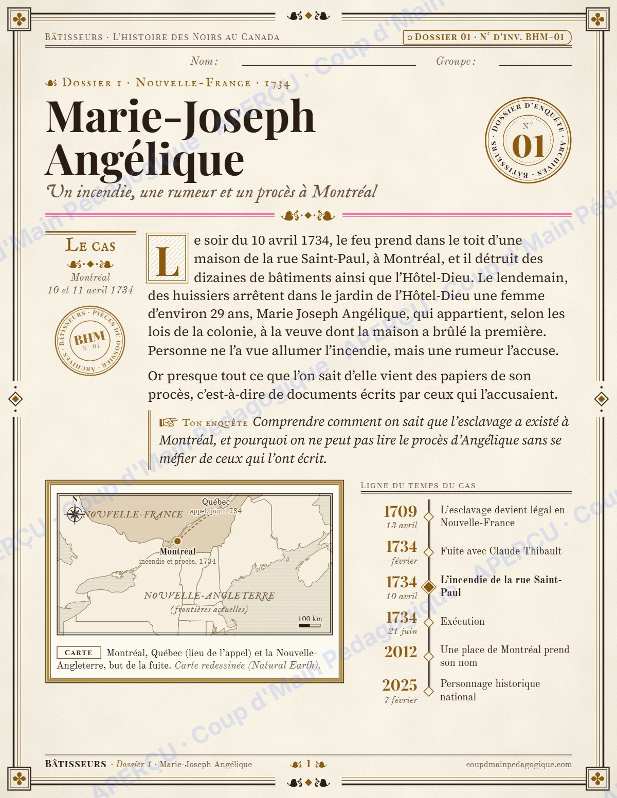 Page 2 — Histoire des Noirs au Canada — 9e-10e année, unité