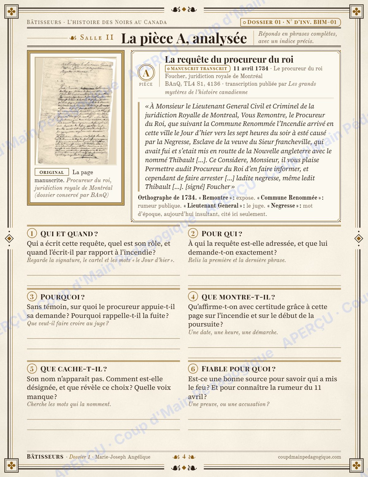 Page 5 — Histoire des Noirs au Canada — 9e-10e année, unité