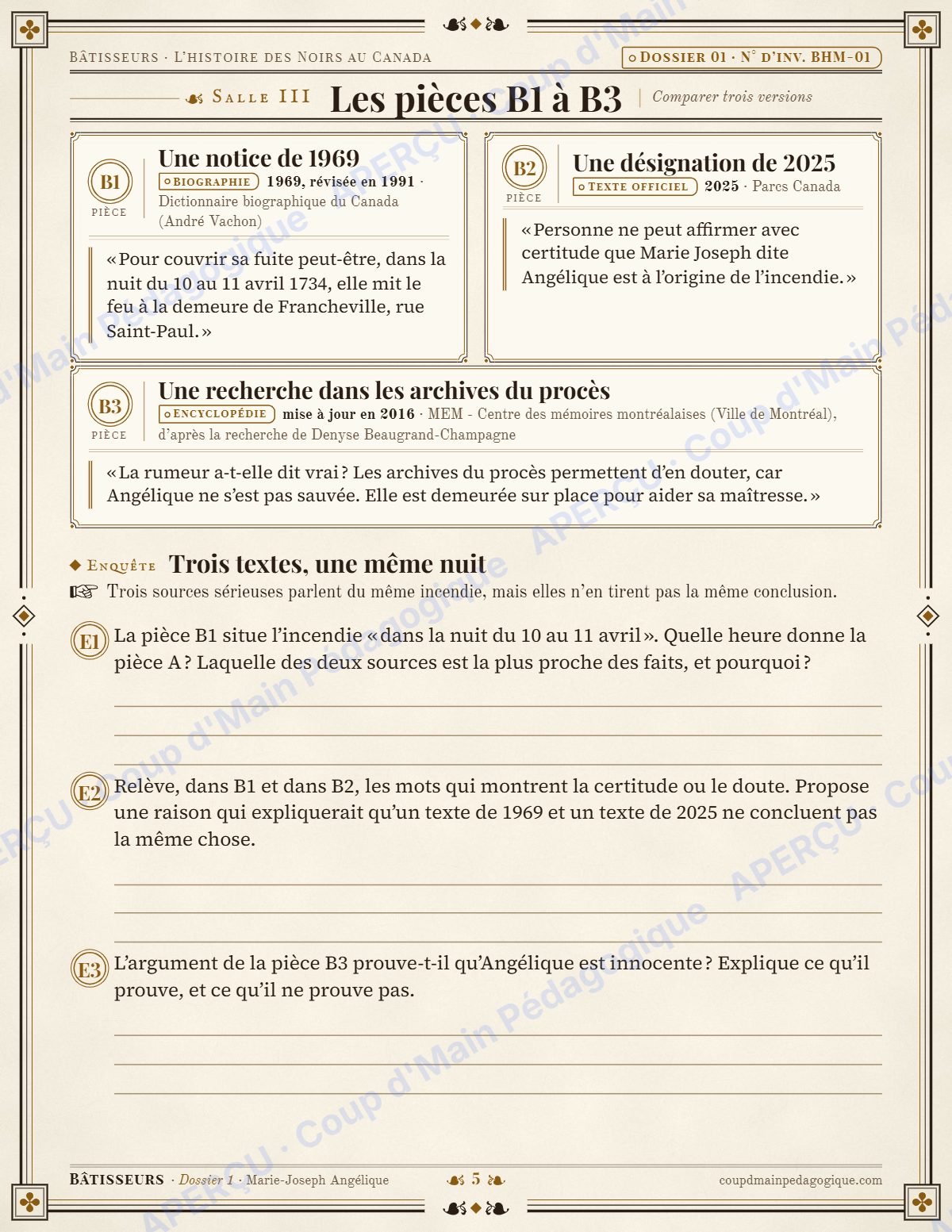 Page 6 — Histoire des Noirs au Canada — 9e-10e année, unité