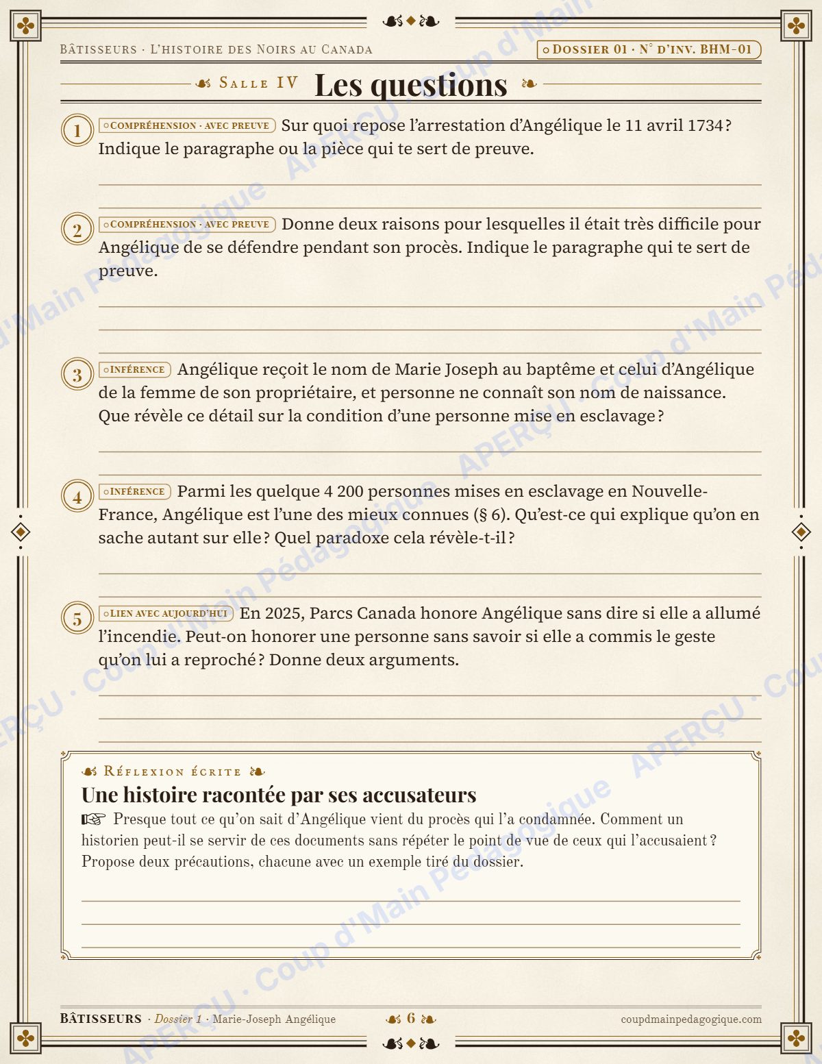 Page 7 — Histoire des Noirs au Canada — 9e-10e année, unité