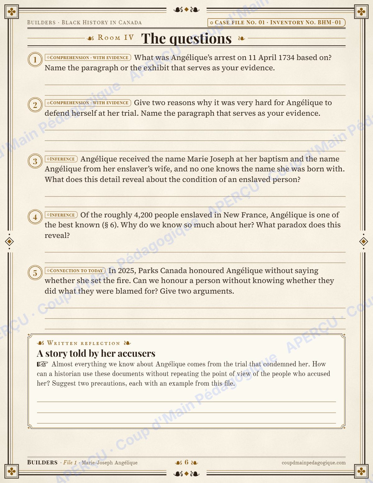 Page 7 — Black History in Canada — 9e-10e année, unité en anglais