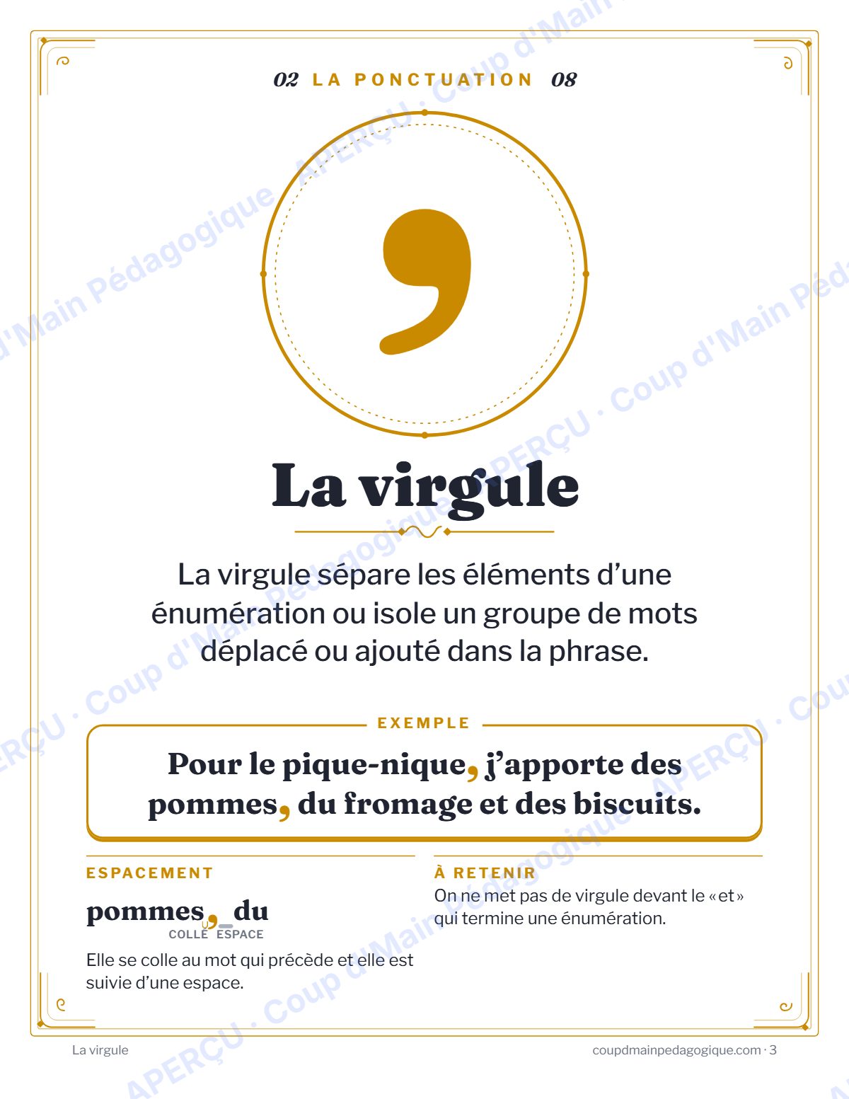 Page 3 — Affiches de ponctuation — 3e-9e année, français