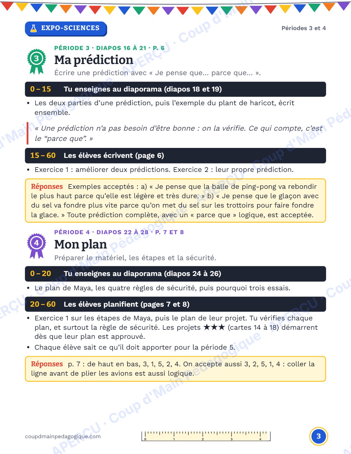 Page 3 — Mon expo-sciences — 5e-6e année, projet guidé