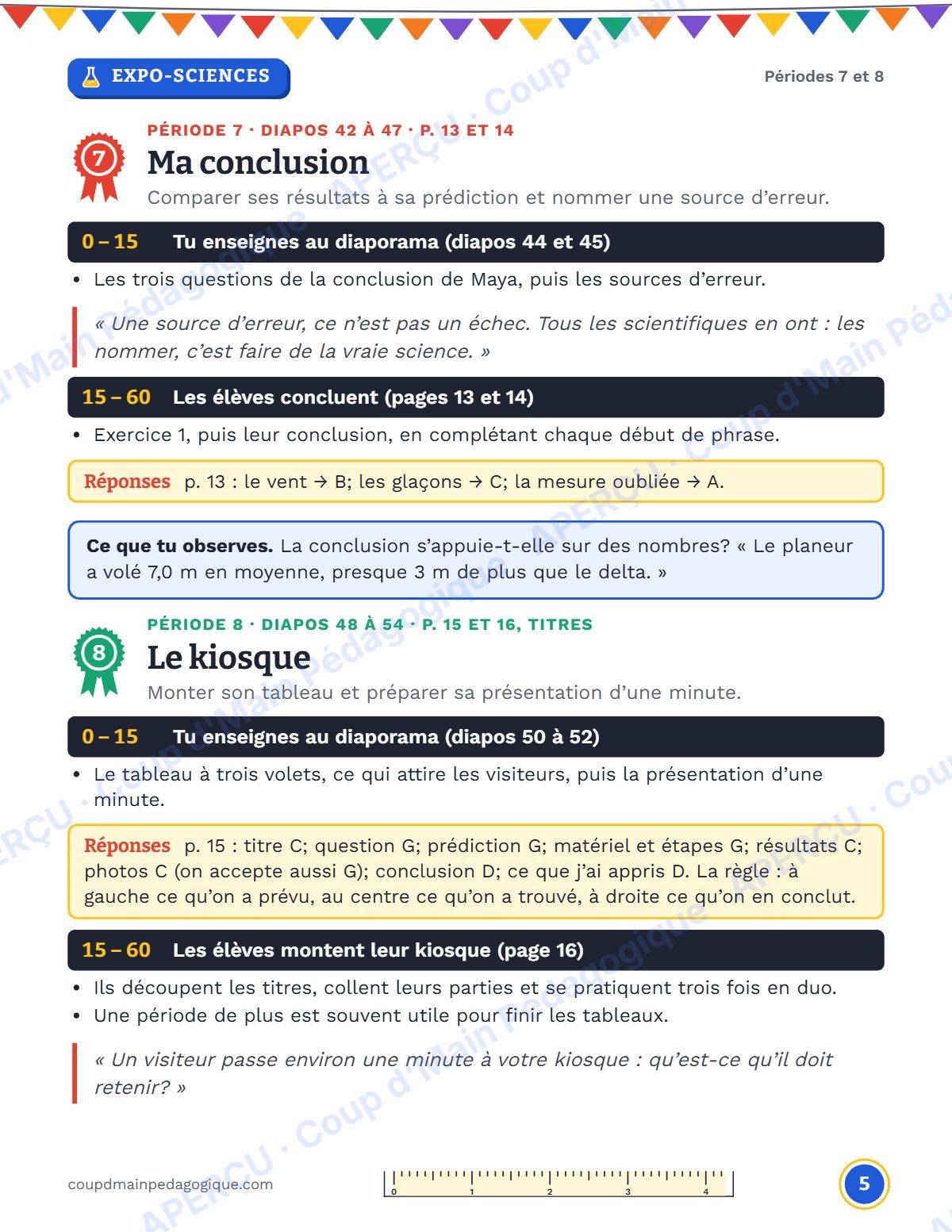 Page 5 — Mon expo-sciences — 5e-6e année, projet guidé