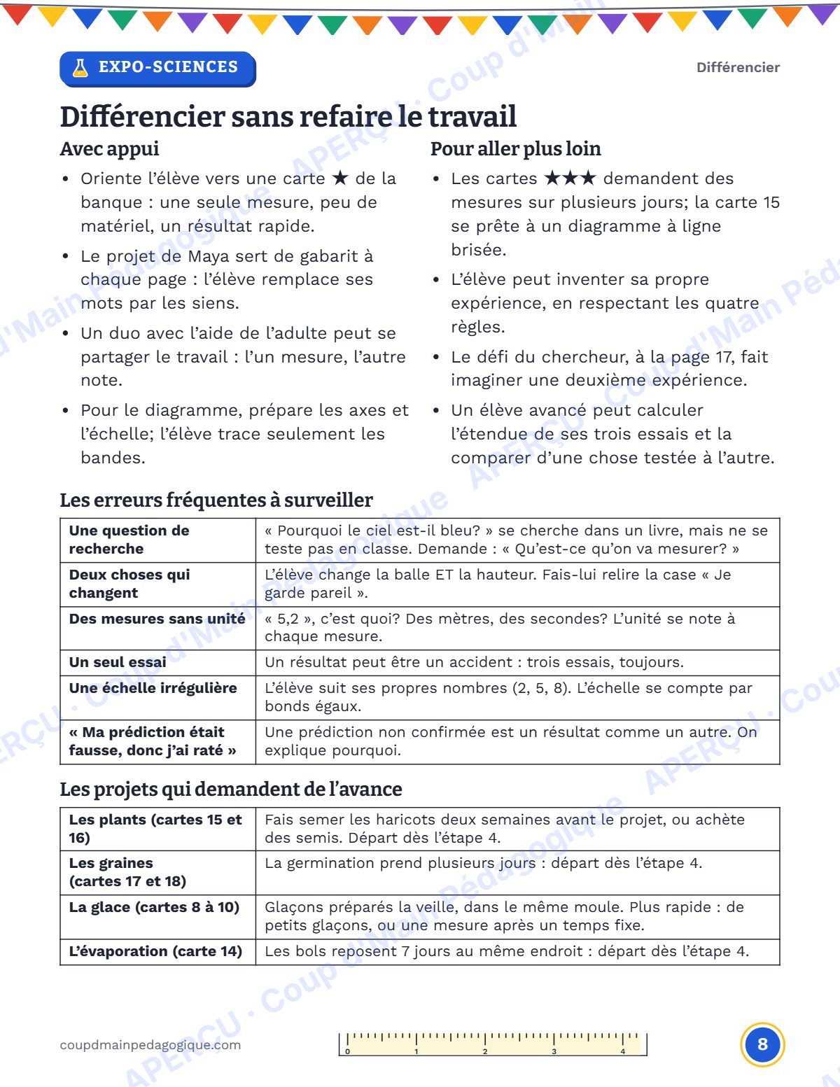 Page 8 — Mon expo-sciences — 5e-6e année, projet guidé
