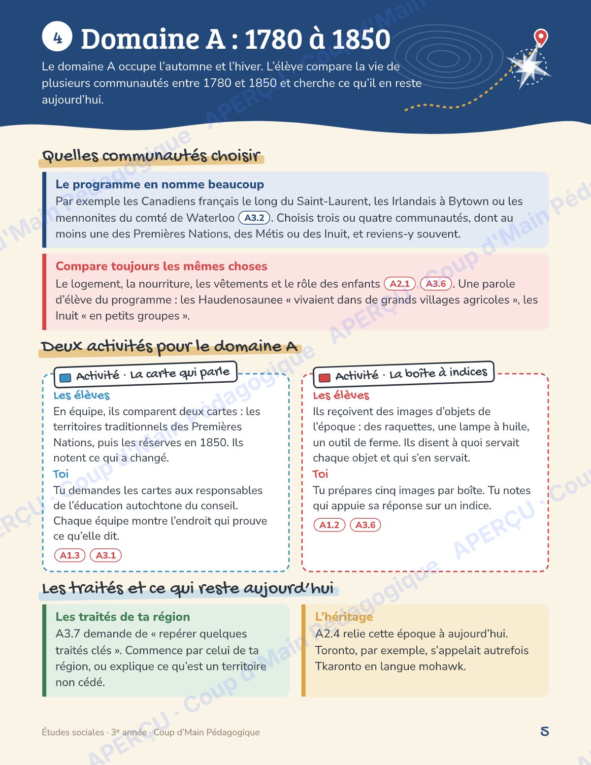 Page 5 — Planification annuelle Études sociales — 3e année