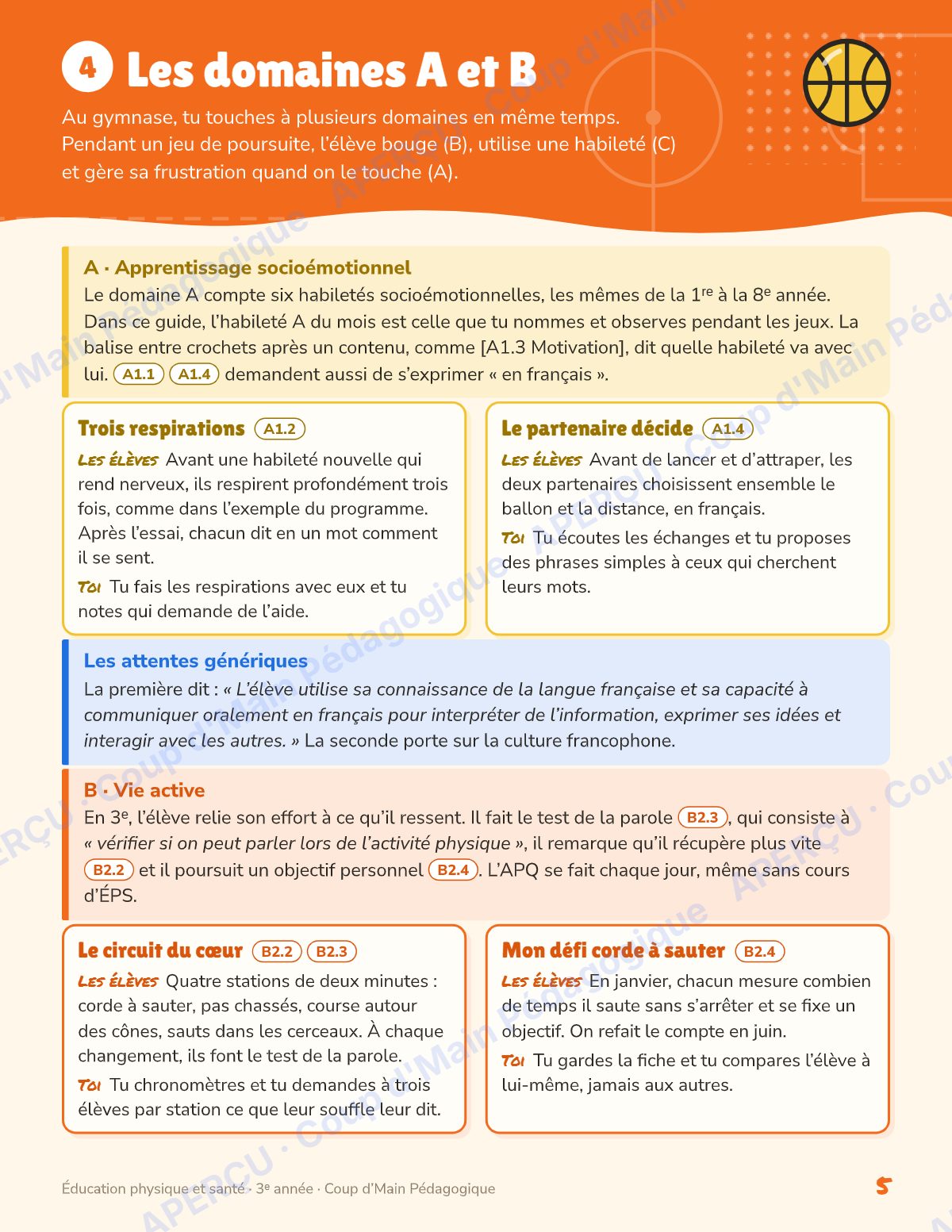 Page 5 — Planification annuelle ÉPS — 3e année