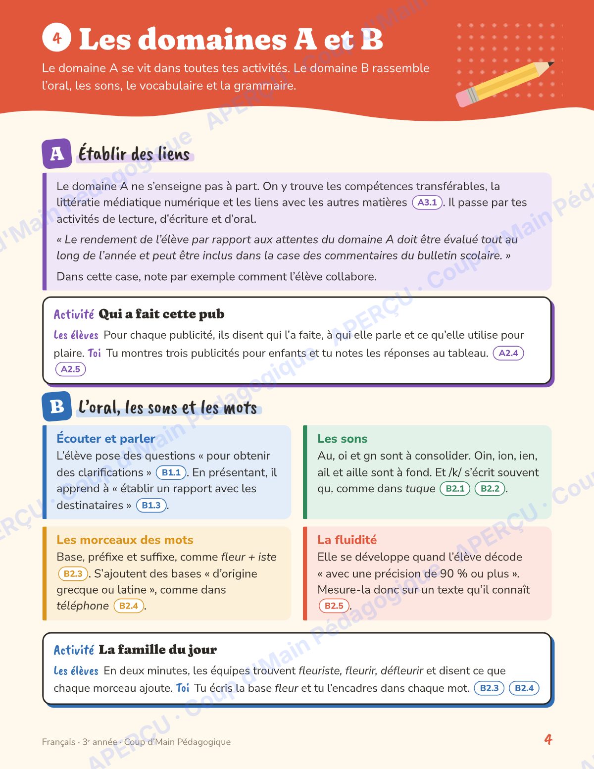 Page 7 — Planification annuelle 3e année — 6 matières