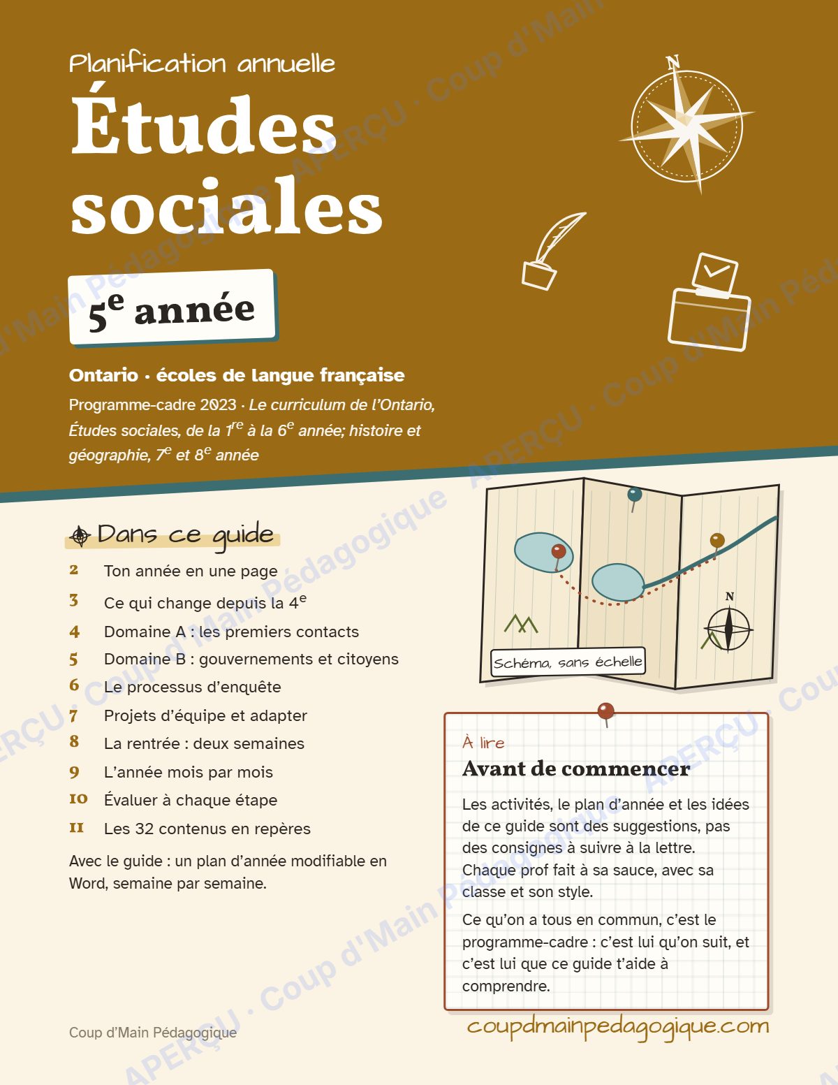 Page 1 — Planification annuelle Études sociales — 5e année