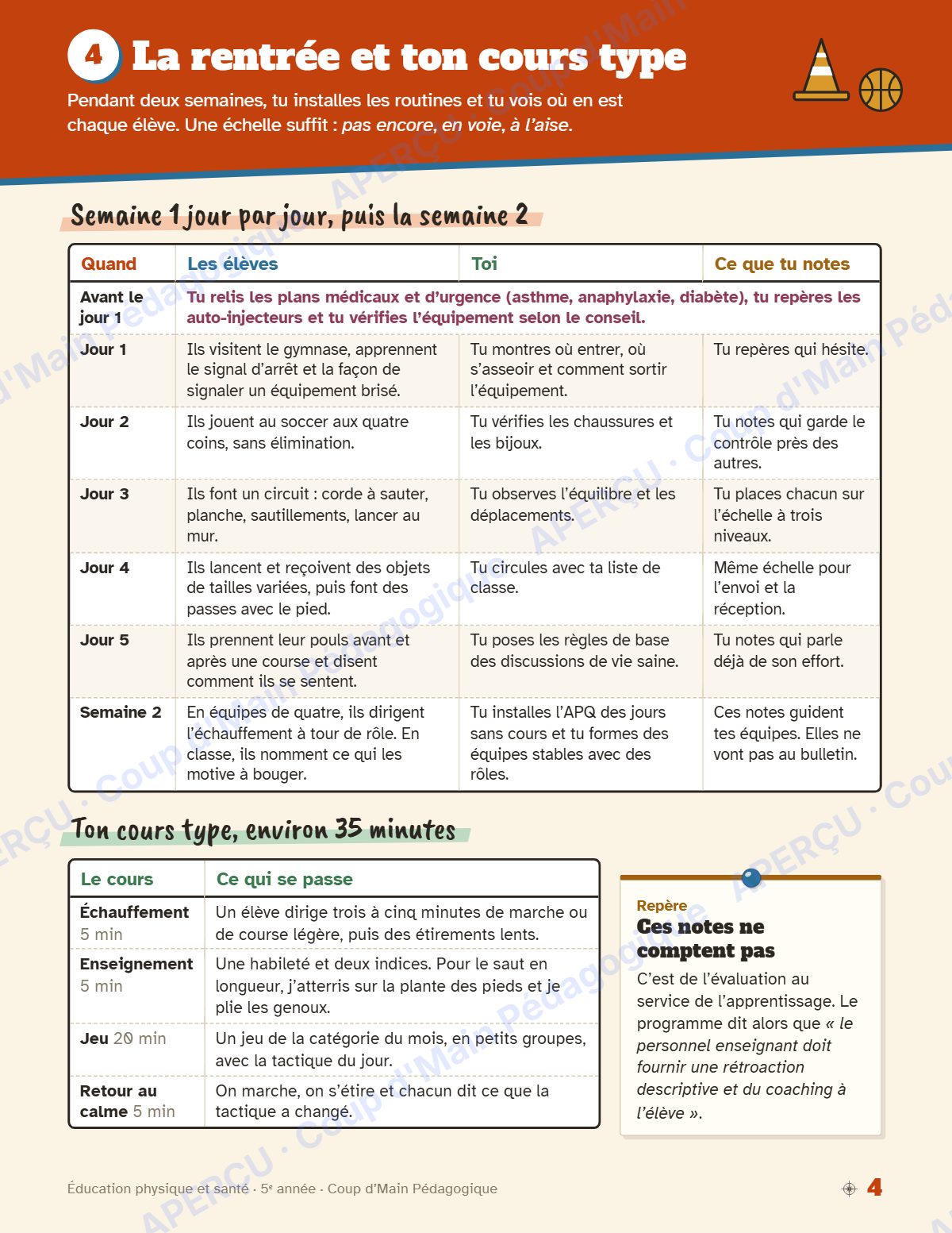 Page 4 — Planification annuelle ÉPS — 5e année
