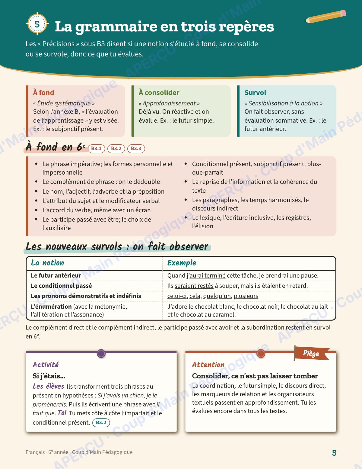 Page 8 — Planification annuelle 6e année — 7 matières
