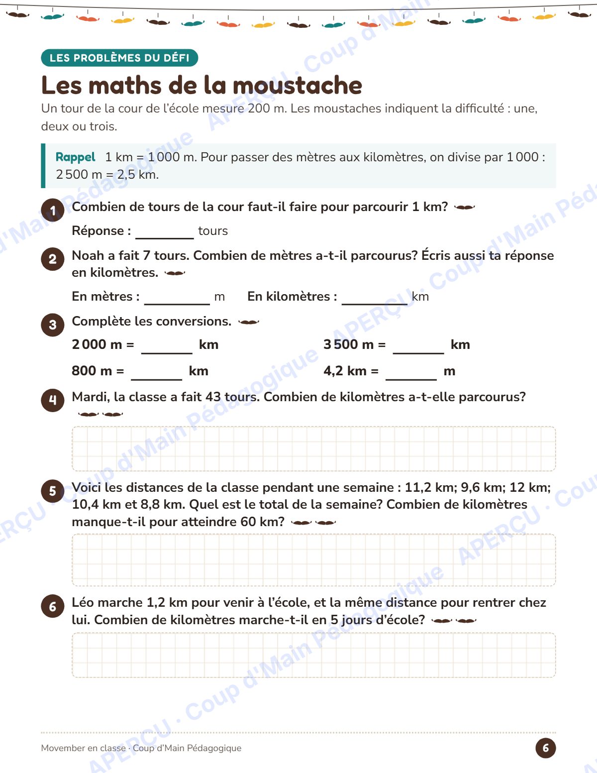 Page 6 — Le défi des 60 km de Movember — 4e-6e année, gratuit