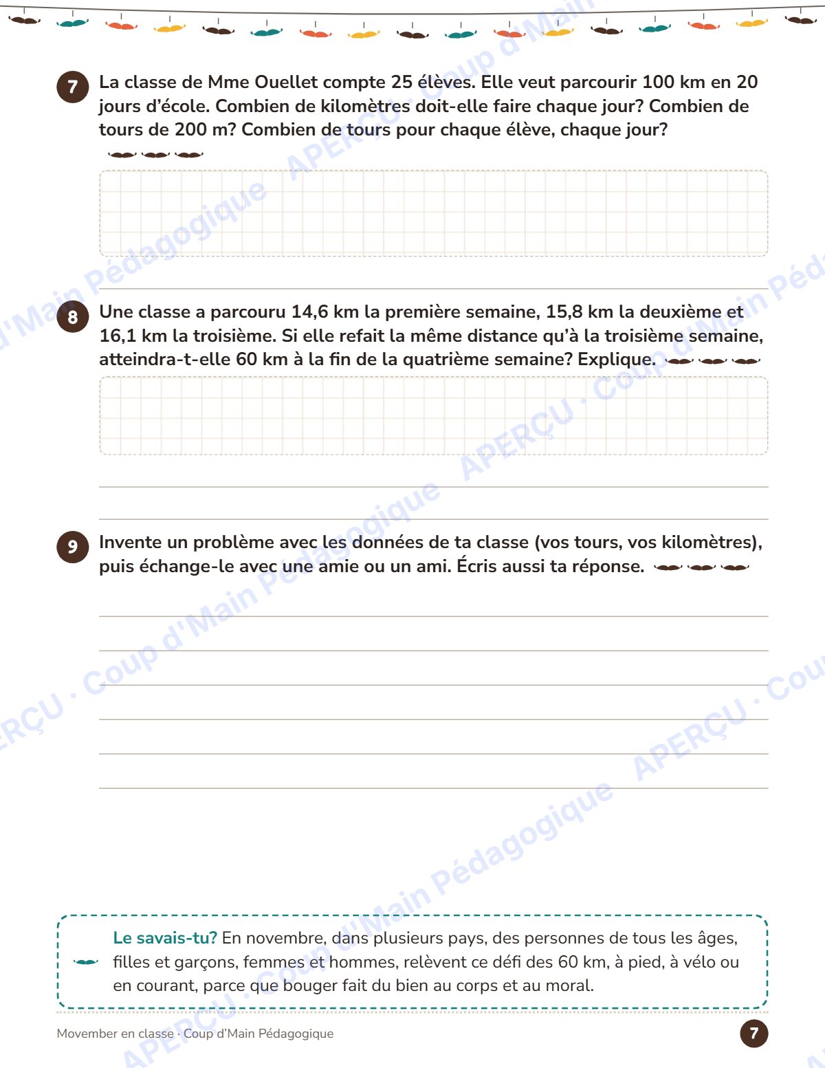 Page 7 — Le défi des 60 km de Movember — 4e-6e année, gratuit