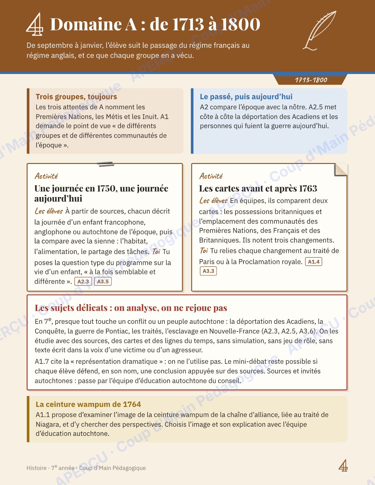 Page 4 — Planification annuelle Histoire — 7e année