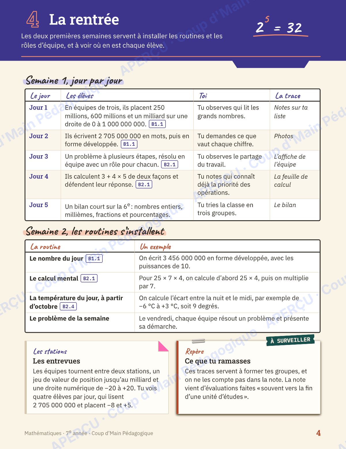 Page 4 — Planification annuelle Mathématiques — 7e année