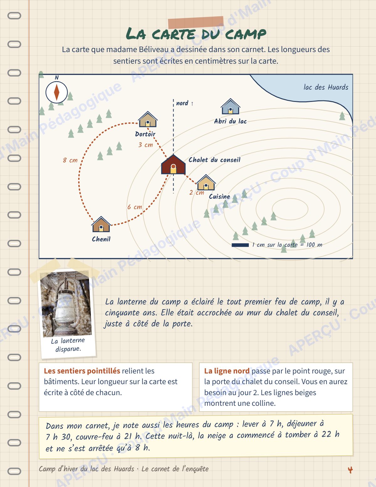 Page 4 — Enquête mathématique — 6e année, le lac des Huards