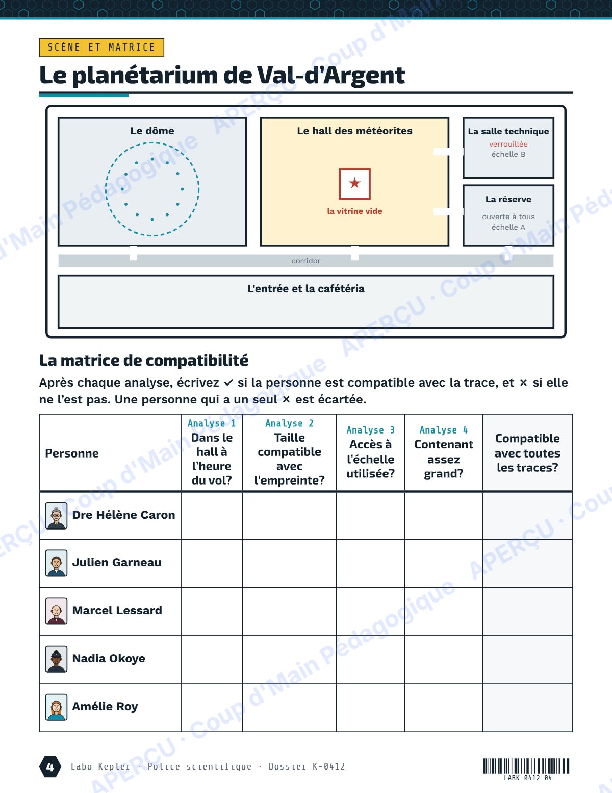 Page 4 — Enquête mathématique — 7e-8e année, Labo Kepler