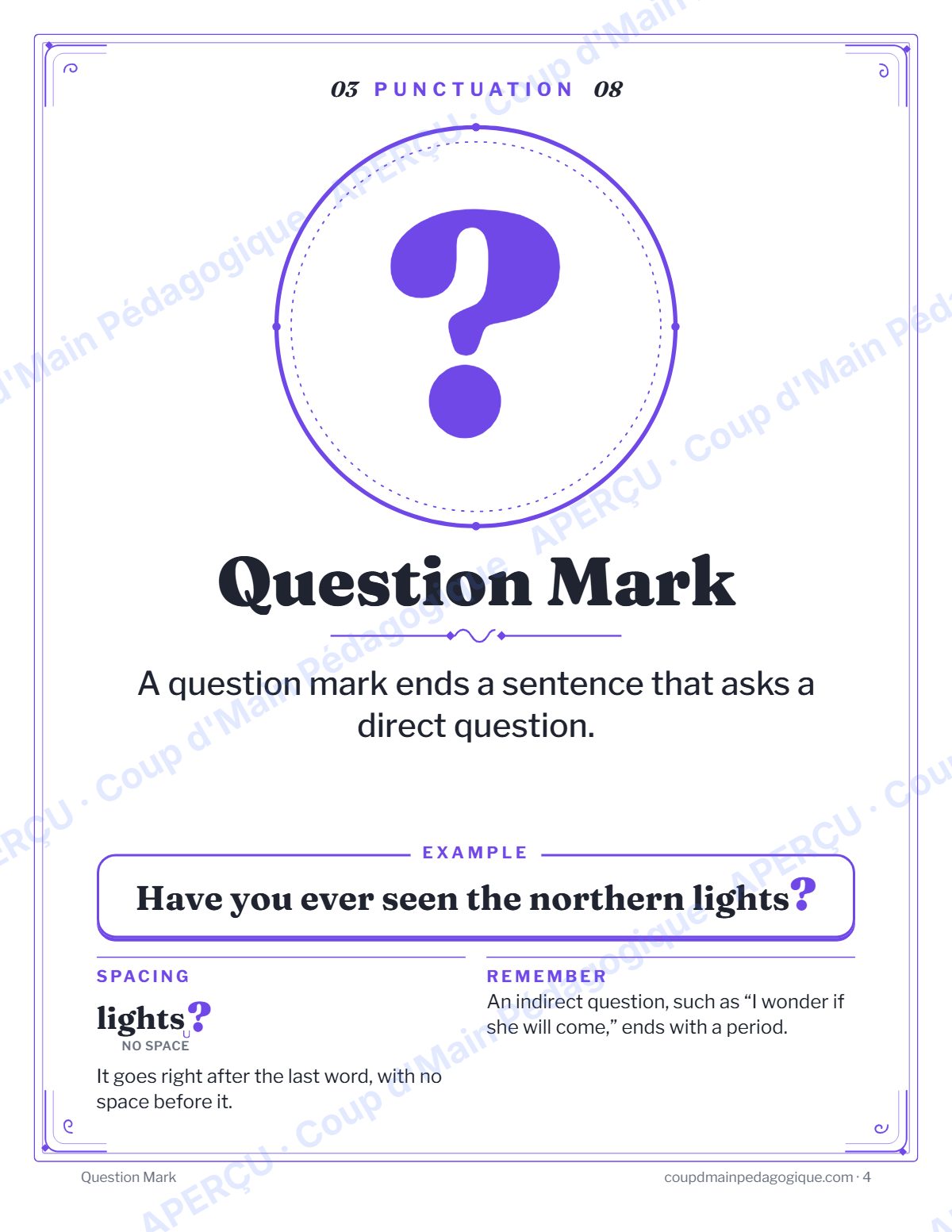 Page 4 — Affiches de ponctuation (anglais) — gratuit