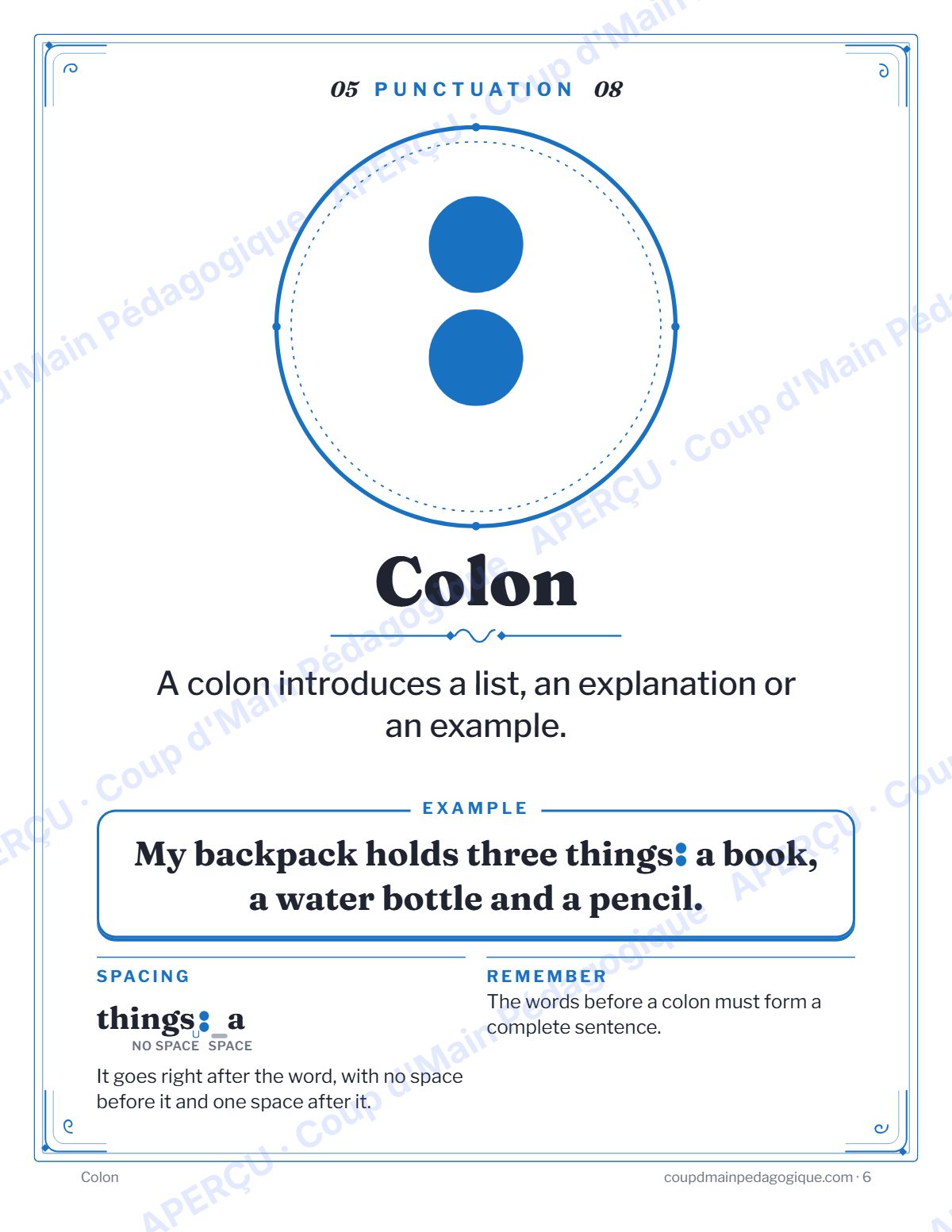 Page 6 — Affiches de ponctuation (anglais) — gratuit