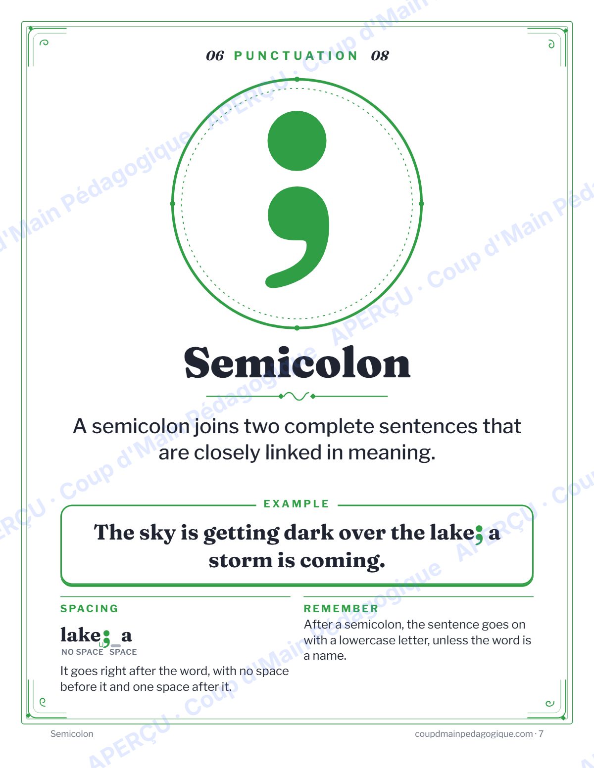Page 7 — Affiches de ponctuation (anglais) — gratuit