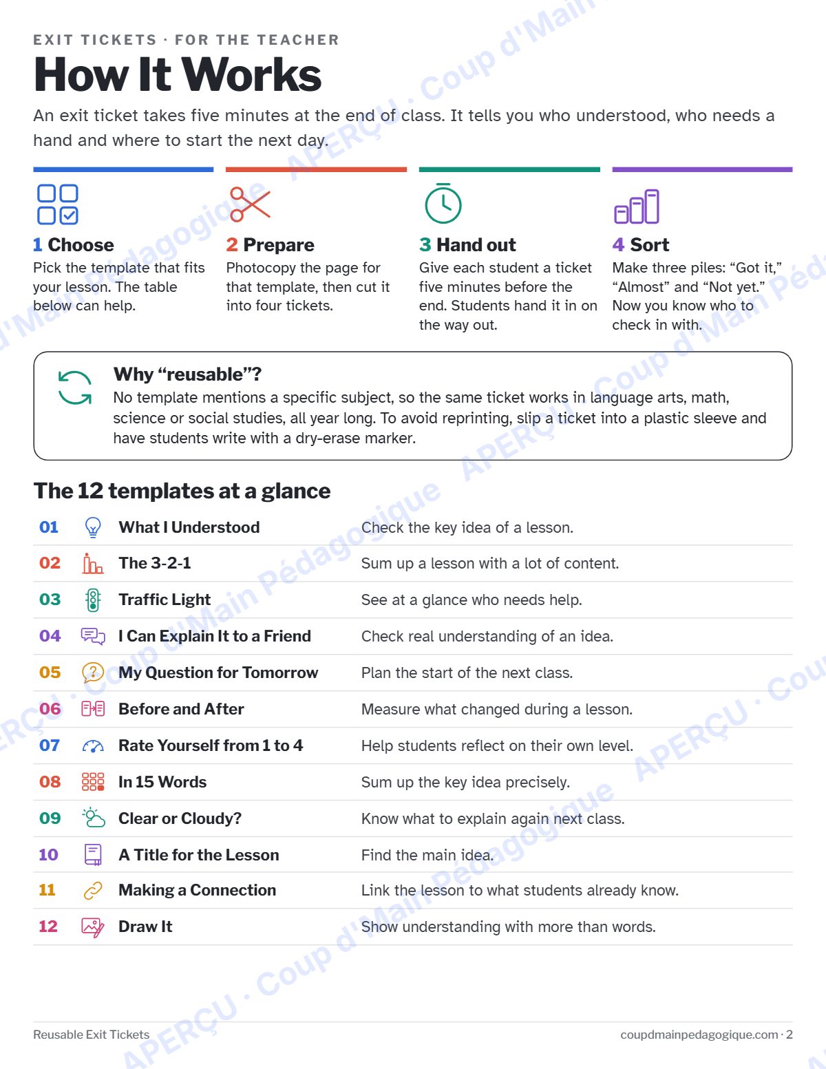 Page 2 — Billets de sortie (anglais) — gratuit