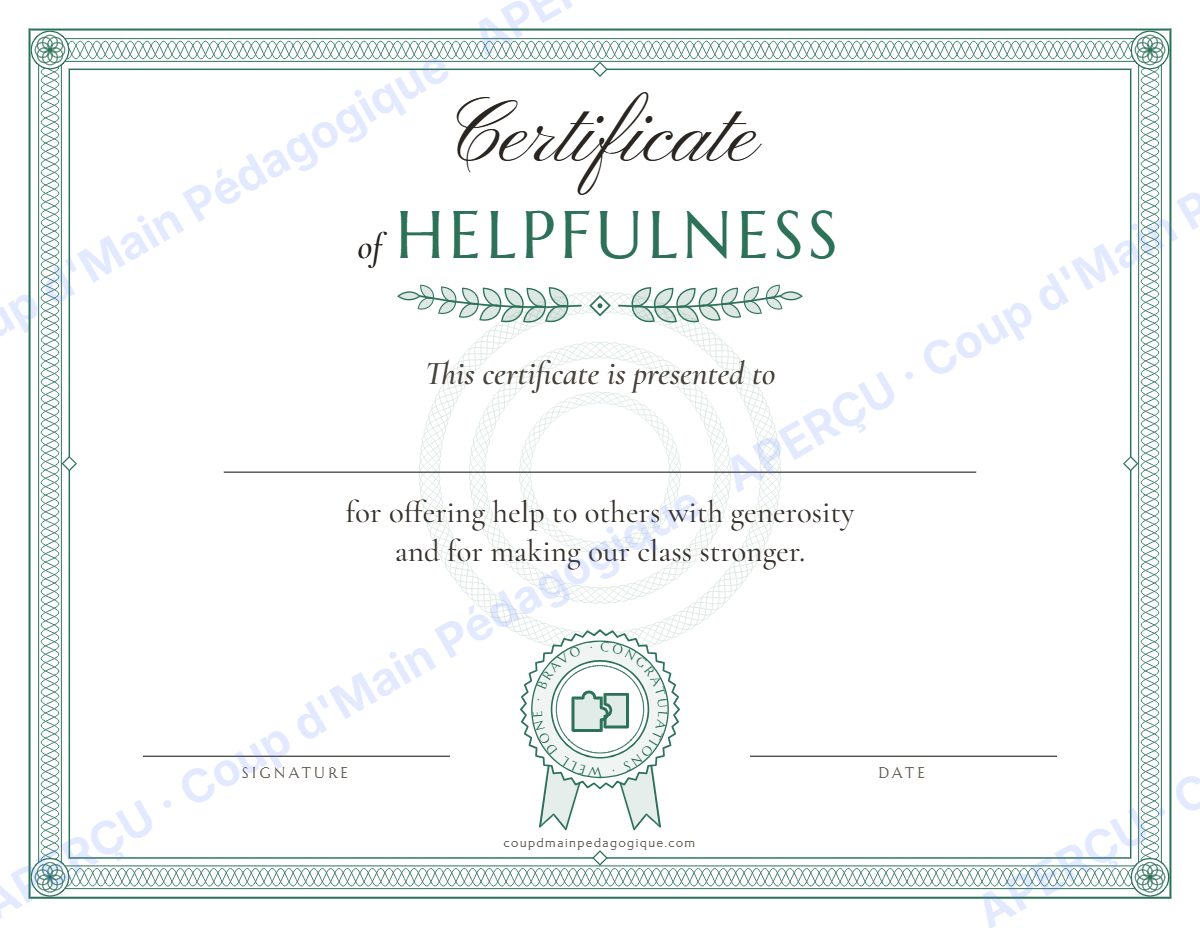 Page 3 — Certificats et mots positifs (anglais) — gratuit