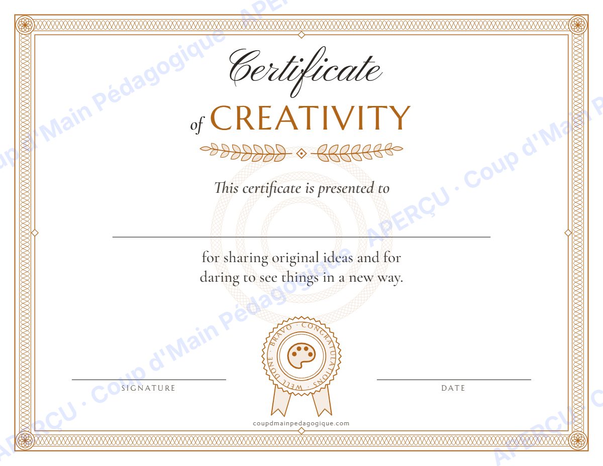 Page 5 — Certificats et mots positifs (anglais) — gratuit