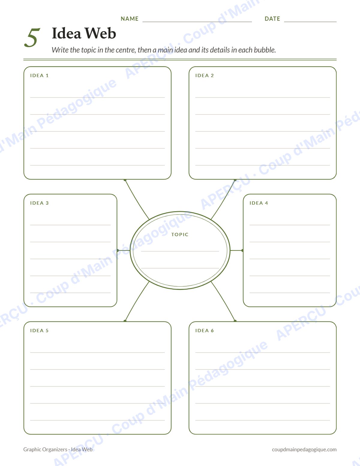 Page 6 — Organisateurs graphiques (anglais) — gratuit