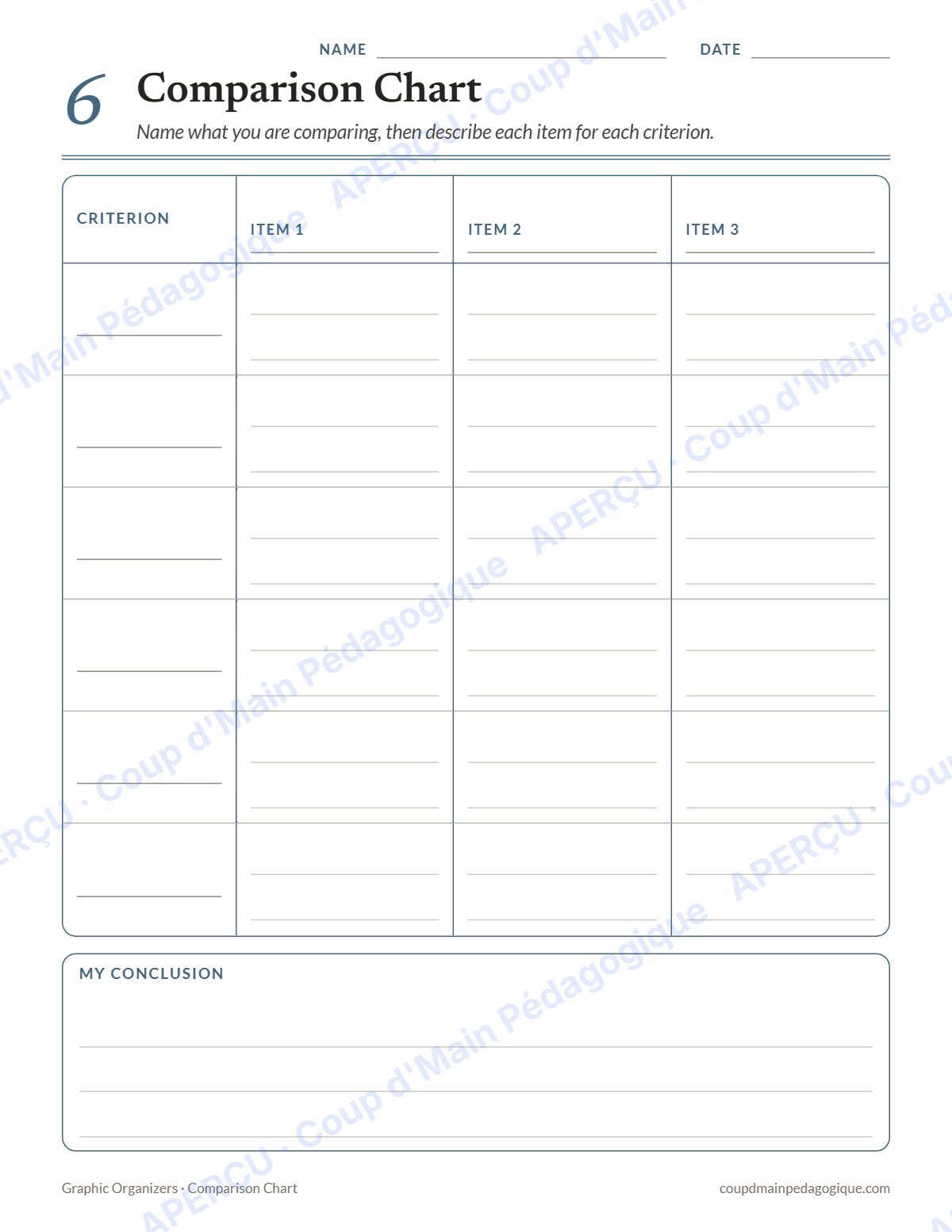 Page 7 — Organisateurs graphiques (anglais) — gratuit