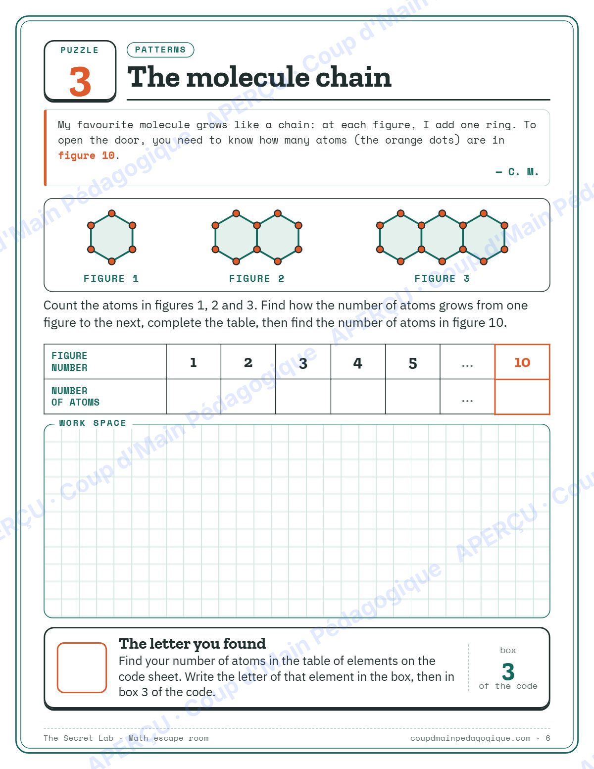 Page 6 — Jeu d'évasion en maths (anglais) — gratuit
