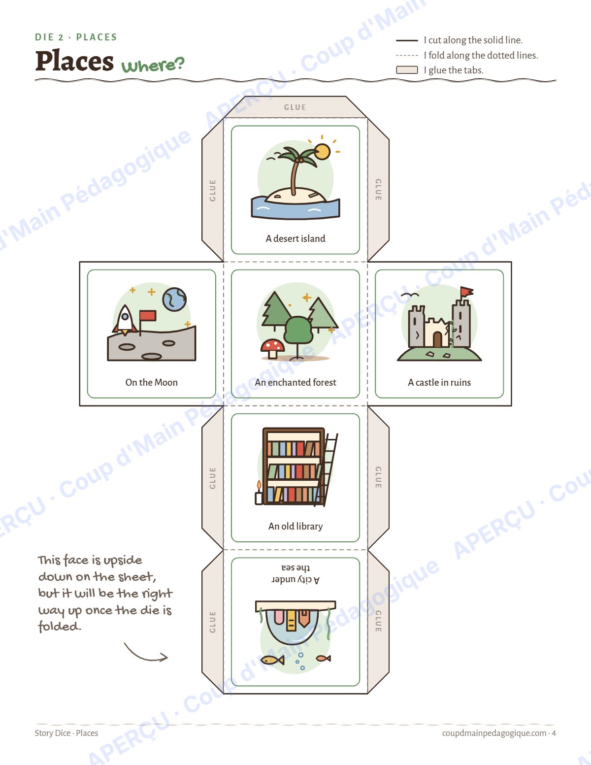 Page 4 — Dés à histoires (anglais) — gratuit