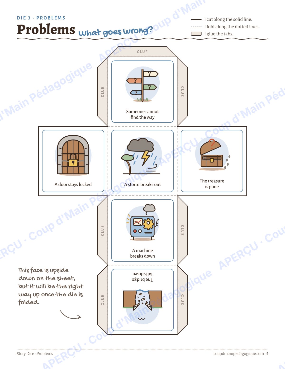 Page 5 — Dés à histoires (anglais) — gratuit