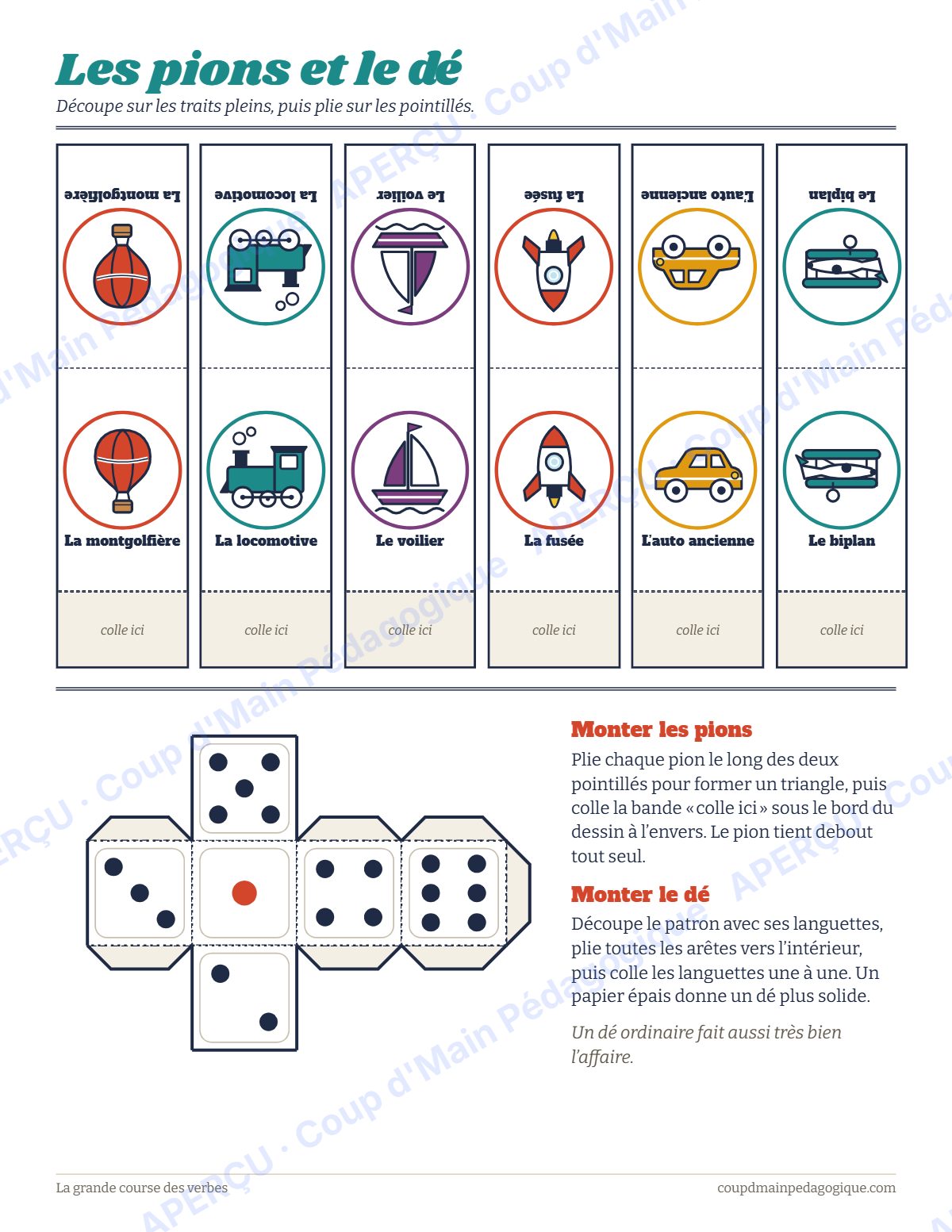 Page 8 — Jeu de la conjugaison au présent — 3e-6e année, jeux